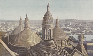 Perigueux, Katedra Saint-Front, Kopuły widziane z dzwonnicy autorstwa French Photographer