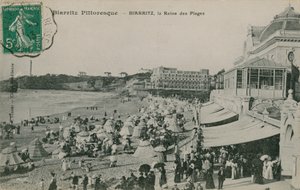 Malownicze Biarritz - Biarritz, Królowa Plaż. Pocztówka wysłana w 1913 roku. autorstwa French Photographer
