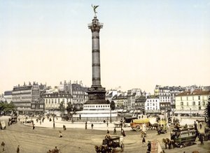 Place de la Bastille, Paryż, wyd. 1900 autorstwa French Photographer