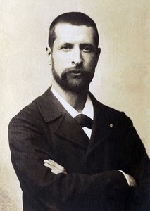 Portret Alexandre Yersina (zdjęcie czarno-białe) autorstwa French Photographer