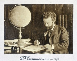 Portret Camille Flammmarion (1842 - 1925), francuskiego astronoma - fotografia autorstwa French Photographer