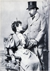 Portret Emile Zoli i Jeanne Rozerot autorstwa French Photographer