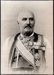 Portret Nicolasa 1era (1841-1921), księcia Czarnogóry. autorstwa French Photographer