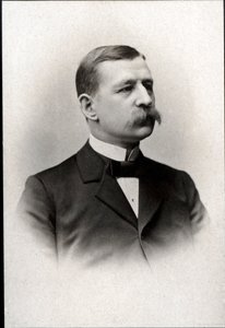 Portret Salomona Augusta Andree (1854-1897), szwedzkiego inżyniera, fizyka, aeronauty i polarnika. autorstwa French Photographer