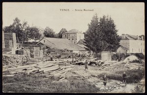 Pocztówka przedstawiająca tartak Reviraud w Tence, Haute-Loire, ok. 1900 r. autorstwa French Photographer
