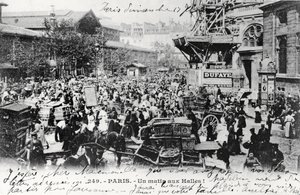 Pocztówka Les Halles, Paryż, przed 1914 autorstwa French Photographer