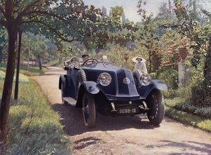 Renault, Torpedo "Sport", 40 KM, 6 cylindrów (zdjęcie kolorowe) autorstwa French Photographer