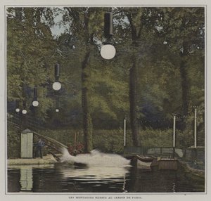Kolejka górska w Jardin de Paris (kolorowe zdjęcie) autorstwa French Photographer