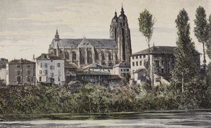 Saint-Nicolas-de-Port, kościół, fasada boczna N autorstwa French Photographer