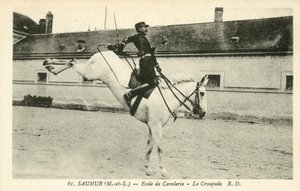 Saumur (Maine-et-Loire), Szkoła Kawalerii, La Croupade autorstwa French Photographer