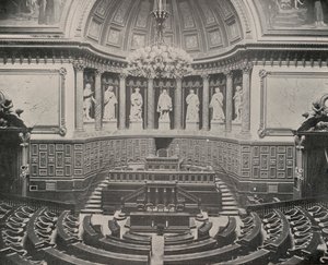 Izba Senatu, Pałac Luksemburski (zdjęcie czarno-białe) autorstwa French Photographer