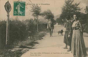 Pamiątka z pogranicza francusko-niemieckiego. Pocztówka wysłana w 1913 roku. autorstwa French Photographer