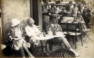 Paryż artystów pięknych czasów: malarz Tsuguharu-Leonard Foujita autorstwa French Photographer