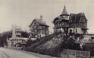 Village Suisse i rue Saint-Jean, Le Touquet, w 1893 r. autorstwa French Photographer