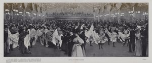 Sala balowa w Moulin Rouge, Paryż (zdjęcie czarno-białe) autorstwa French Photographer