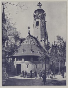 Pawilon Finlandii na Exposition Universelle 1900, Paryż (zdjęcie czarno-białe) autorstwa French Photographer