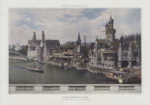 Prawy brzeg Sekwany podczas Exposition Universelle 1900, Paryż (zdjęcie kolorowe) autorstwa French Photographer