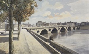 Tuluza, Pont-Neuf, Widok w górę rzeki na lewym brzegu Garonny autorstwa French Photographer