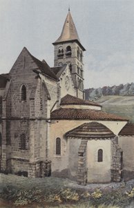 Vignory, Kościół, Apsyda i S transept autorstwa French Photographer