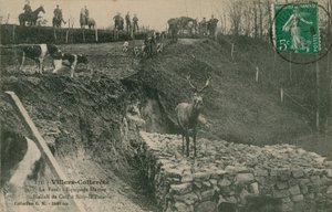 Villers-Cotterets. La Foret - załoga Menier Hallali de Cerf w silly-la-Poterie. Pocztówka wysłana w 1913 roku. autorstwa French Photographer
