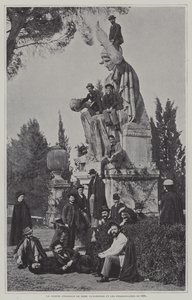 Odwiedzający pomnik Rzymu Zwycięskiego autorstwa French Photographer