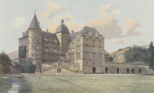 Vizille, Chateau de Lesdiguieres, Widok na park autorstwa French Photographer