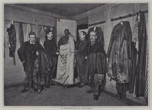 Dział garderoby Comedie-Francaise, Paryż (zdjęcie czarno-białe) autorstwa French Photographer