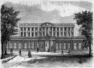 XVIII-wieczna architektura: widok zewnętrzny ratusza w Bordeaux, Gironde (33) autorstwa French School