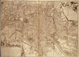 9. plan Paryża za Ludwika XV - w "Continuation du traite de la police". autorstwa French School