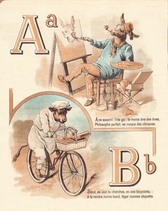 A B: Zwierzę, artysta, wołowina, piekarz autorstwa French School