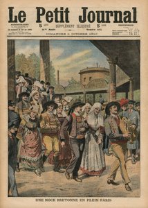 Wesele bretońskie w Paryżu, ilustracja z Le Petit Journal, dodatek ilustr., 2 października 1910 r.
