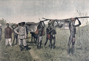 Konwój w misji Marchand w 1898, z Le Petit Journal, 1899 autorstwa French School