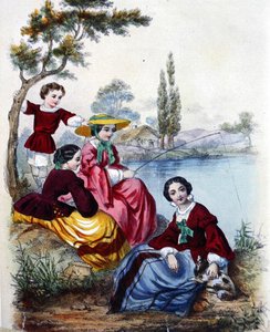 Przyjęcie rybackie (litografia kolorowa) autorstwa French School