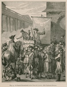 Francuski Mountebank na Place du Louvre; po Duplessis-Bertaux autorstwa French School