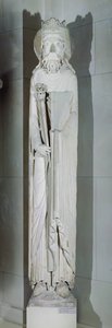 Król, prawdopodobnie Salomon, z zachodniej fasady Notre-Dame de Corbeil, Essonne autorstwa French School