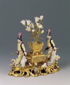 Palnik do perfum Ludwika XV, ok. 1745 (ormolu i porcelana)