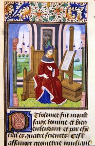 Filozof, być może Pilofuncjusz, z Histoire des Philosophes, koniec XV wieku (vellum) autorstwa French School