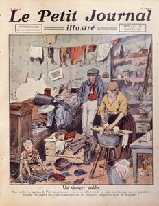 Slumsy w Paryżu, ilustracja z Le Petit Journal, 30 października 1921