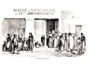 Urząd Opieki Społecznej w 12. dzielnicy Paryża, ok. godz. 1870 autorstwa French School