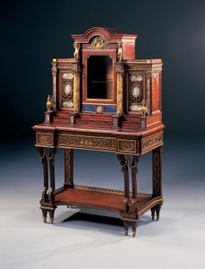 Biuro de dame, Maison Millet, ok. 1880 (ormolu i kamienie półszlachetne osadzone na orzechu i mahoniu) (362850) autorstwa French School
