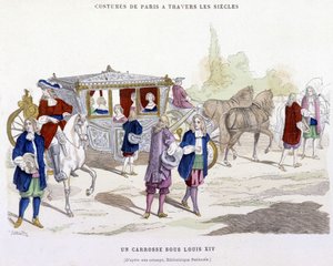 Kareta Ludwika XIV - w „Paryżu przez wieki” H. Gourdona de Genouillac autorstwa French School
