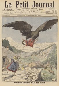 Dziecko porwane przez orła we włoskich Alpach (kolor lito) autorstwa French School