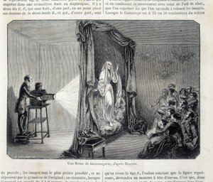 Scena fantasmagorie z projekcji - w „Sklepie Malowniczym”” autorstwa French School