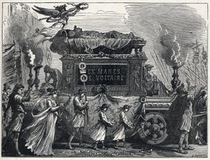 Czołg funebre niosący ciało Voltaire