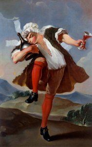 Dobry znak kupca wina. Obraz anonimowy około 1760 r. Nd. 0,98x0,66 m Paryż, Musee Carnavalet - butelka A La Bonne. Tablica szyldowa kupca wina. Obraz anonimowy ok. 1760 r. 0,98 x 0,66 m. Muzeum Carnavalet, Paryż autorstwa French School