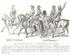 Patrol patriotów, Francja, 1848 autorstwa French School