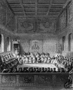 Posiedzenie w parlamencie Bretanii w 1613 r. autorstwa French School