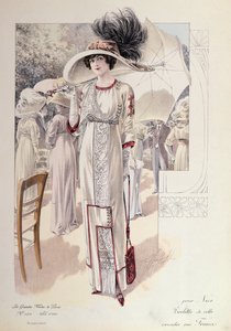 Sukienka miejska z Les Grandes Modes de Paris autorstwa French School