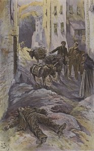 Ofiara korsykańskich bandytów (kolor lito) autorstwa French School