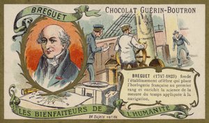 Abraham-Louis Breguet, szwajcarski zegarmistrz (chromolitho) autorstwa French School